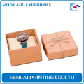 Luxury high quality stamping sliver logo black watch box with sleeve